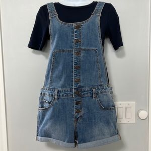 Denim Overalls Shorts